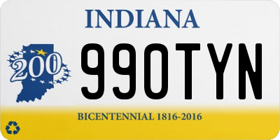 IN license plate 990TYN