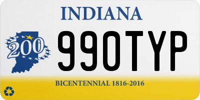 IN license plate 990TYP