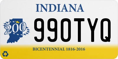 IN license plate 990TYQ