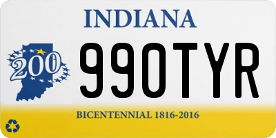 IN license plate 990TYR