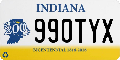 IN license plate 990TYX