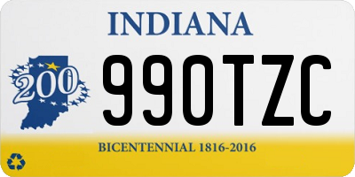 IN license plate 990TZC