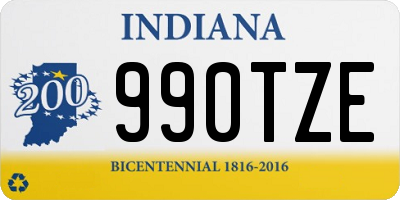 IN license plate 990TZE