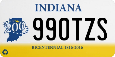 IN license plate 990TZS