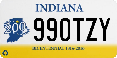 IN license plate 990TZY