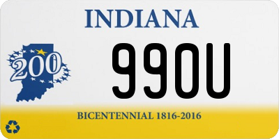 IN license plate 990U