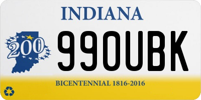 IN license plate 990UBK