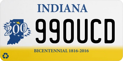 IN license plate 990UCD