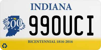 IN license plate 990UCI