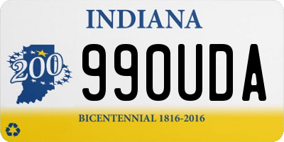 IN license plate 990UDA