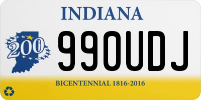 IN license plate 990UDJ