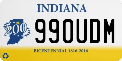 IN license plate 990UDM