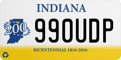 IN license plate 990UDP