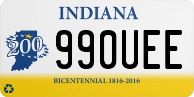 IN license plate 990UEE