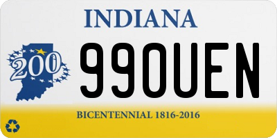 IN license plate 990UEN