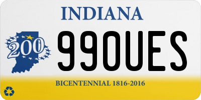 IN license plate 990UES