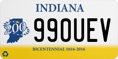 IN license plate 990UEV