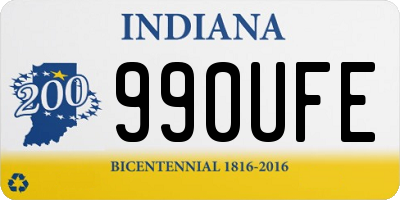 IN license plate 990UFE