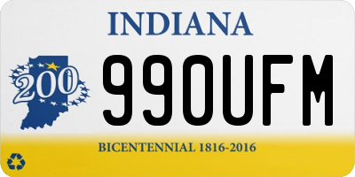 IN license plate 990UFM