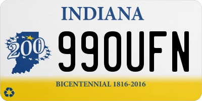 IN license plate 990UFN