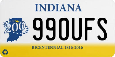 IN license plate 990UFS