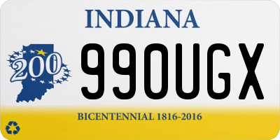 IN license plate 990UGX