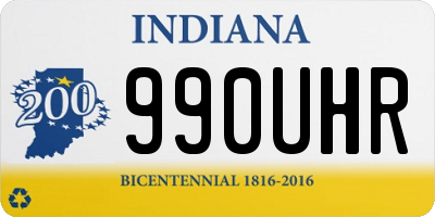 IN license plate 990UHR