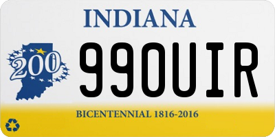 IN license plate 990UIR