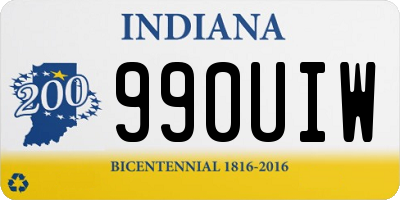 IN license plate 990UIW