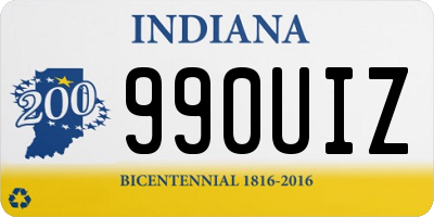 IN license plate 990UIZ