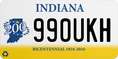 IN license plate 990UKH