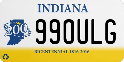 IN license plate 990ULG