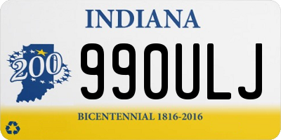 IN license plate 990ULJ