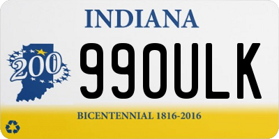 IN license plate 990ULK