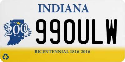 IN license plate 990ULW