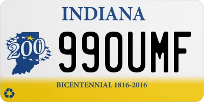 IN license plate 990UMF