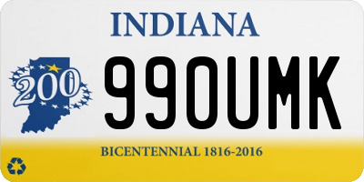 IN license plate 990UMK