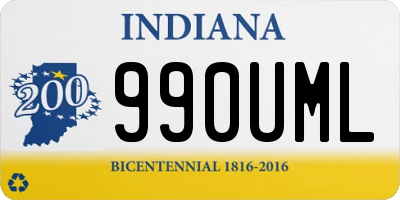 IN license plate 990UML