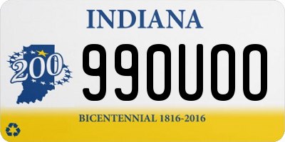 IN license plate 990UOO