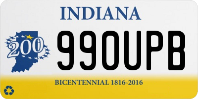IN license plate 990UPB