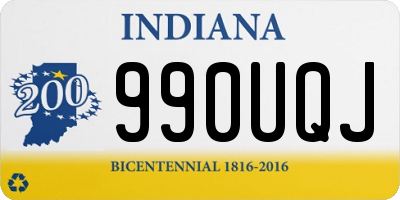 IN license plate 990UQJ