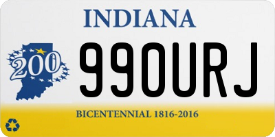 IN license plate 990URJ