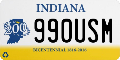 IN license plate 990USM