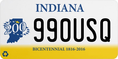 IN license plate 990USQ