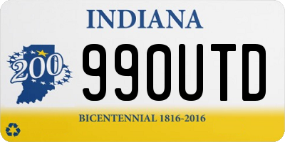 IN license plate 990UTD