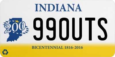 IN license plate 990UTS