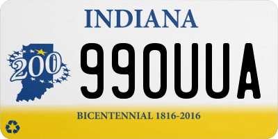IN license plate 990UUA