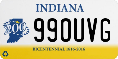 IN license plate 990UVG