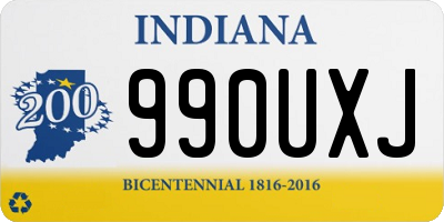 IN license plate 990UXJ