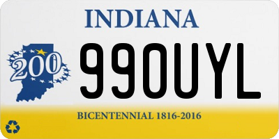 IN license plate 990UYL